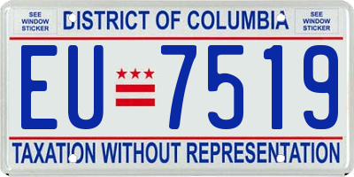 DC license plate EU7519