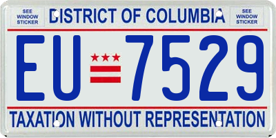 DC license plate EU7529
