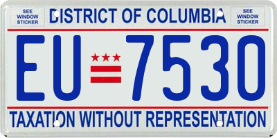 DC license plate EU7530