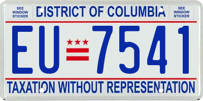 DC license plate EU7541