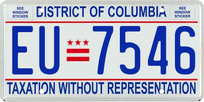 DC license plate EU7546