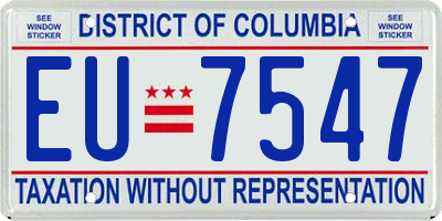 DC license plate EU7547