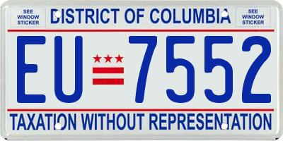 DC license plate EU7552