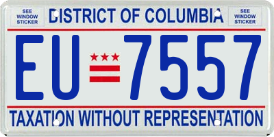 DC license plate EU7557