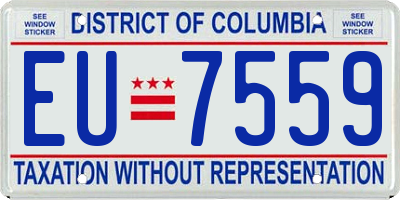 DC license plate EU7559