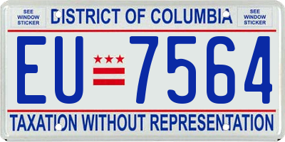 DC license plate EU7564