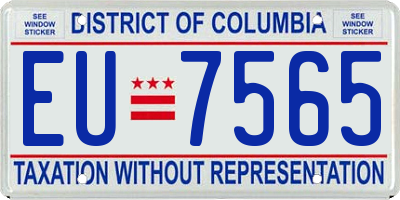 DC license plate EU7565