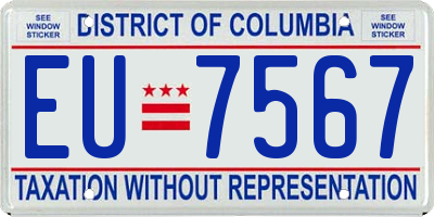 DC license plate EU7567