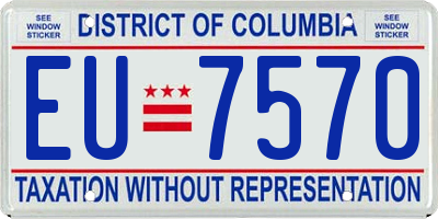 DC license plate EU7570