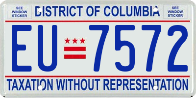 DC license plate EU7572