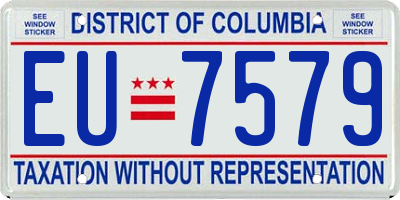 DC license plate EU7579