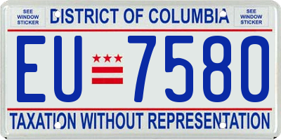 DC license plate EU7580