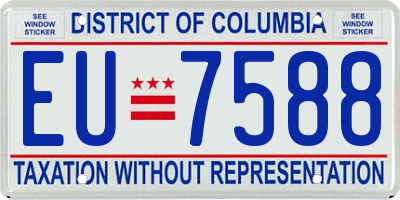 DC license plate EU7588