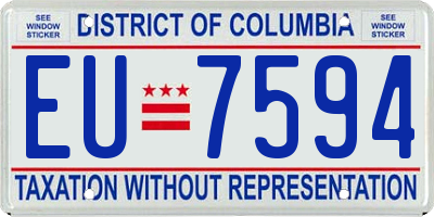 DC license plate EU7594