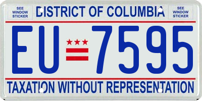 DC license plate EU7595