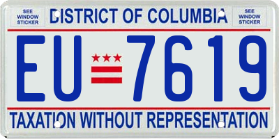DC license plate EU7619