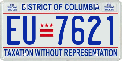 DC license plate EU7621