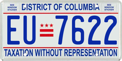 DC license plate EU7622