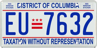 DC license plate EU7632