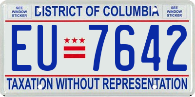 DC license plate EU7642