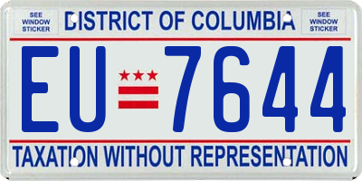DC license plate EU7644