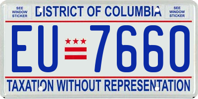 DC license plate EU7660