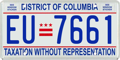 DC license plate EU7661