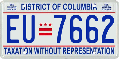DC license plate EU7662