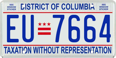 DC license plate EU7664