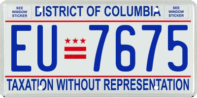 DC license plate EU7675