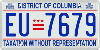 DC license plate EU7679