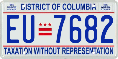 DC license plate EU7682
