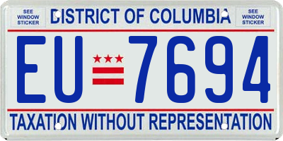 DC license plate EU7694