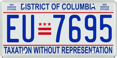 DC license plate EU7695