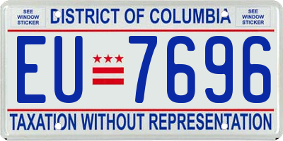 DC license plate EU7696