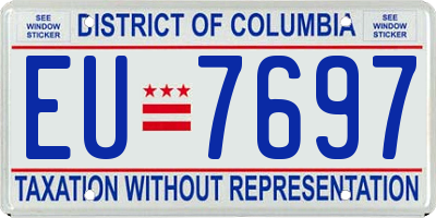 DC license plate EU7697