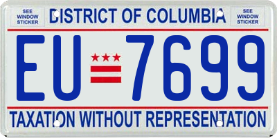 DC license plate EU7699