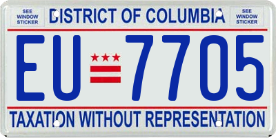DC license plate EU7705
