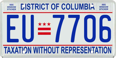 DC license plate EU7706