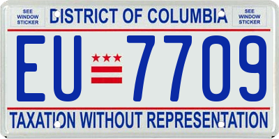 DC license plate EU7709