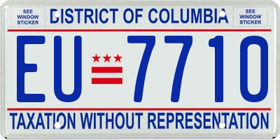 DC license plate EU7710