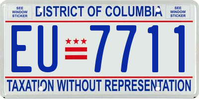 DC license plate EU7711