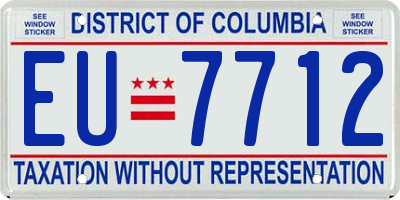 DC license plate EU7712