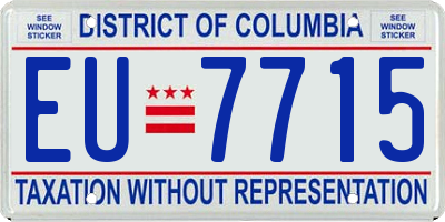 DC license plate EU7715