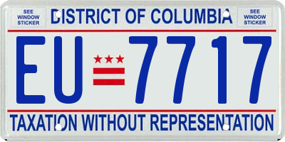 DC license plate EU7717