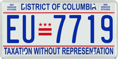DC license plate EU7719