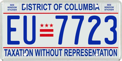 DC license plate EU7723