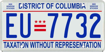 DC license plate EU7732