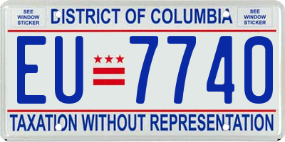 DC license plate EU7740