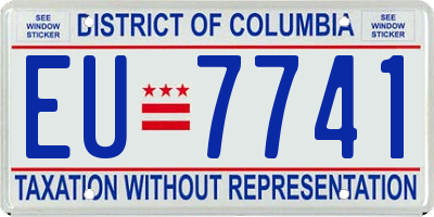 DC license plate EU7741